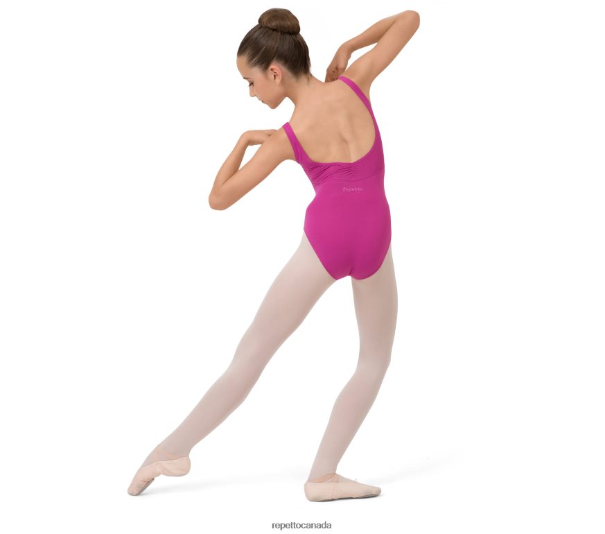 Gathered Front And Back Leotard Neckline Fashion Clothing Repetto 48HPNT691 Kids