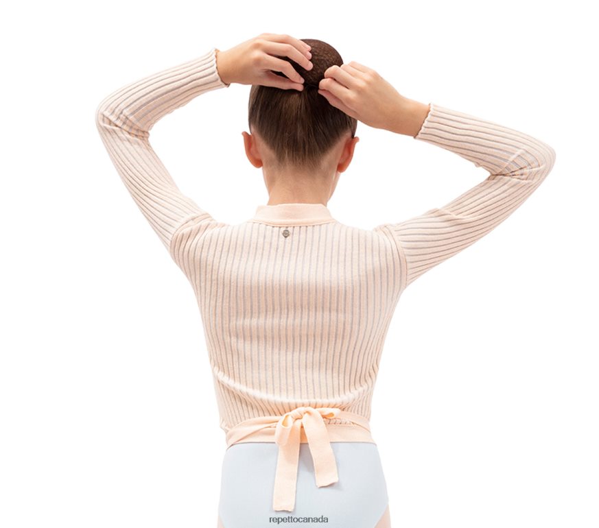 Bicolor Rib-Knit Wrap-Over Fashion Clothing Repetto 48HPNT753 Kids