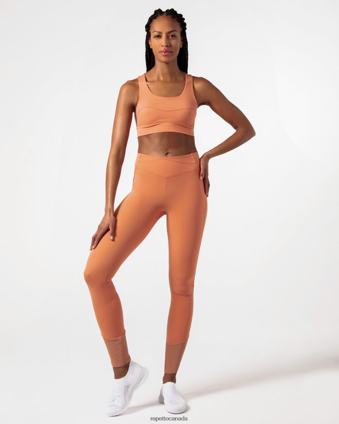 Active Silk Bra Bronze Orange Clothing Repetto 48HPNT291 Women