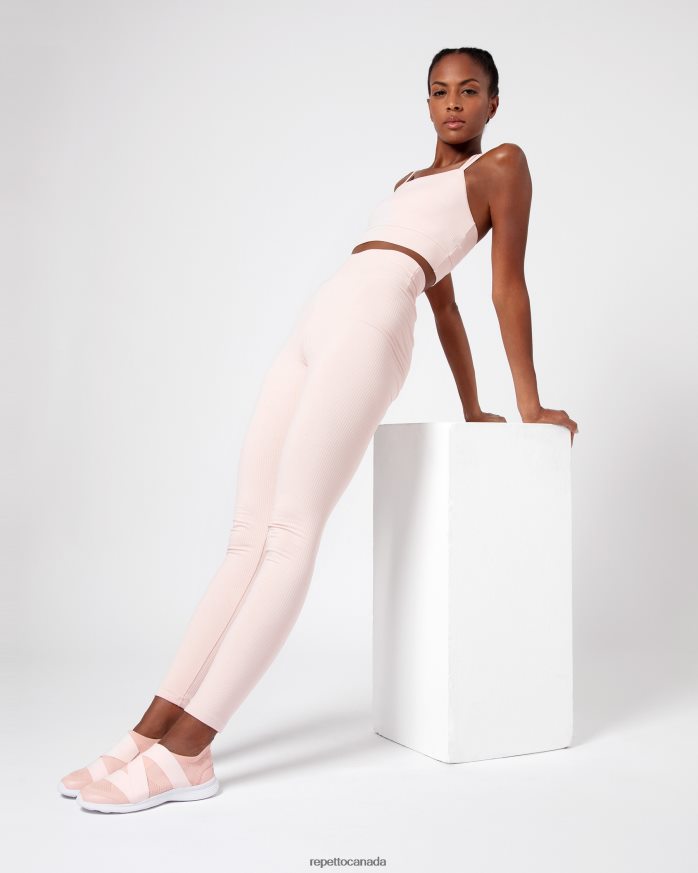 Ribbed Bra With Thin Straps Petal Pink Clothing Repetto 48HPNT304 Women