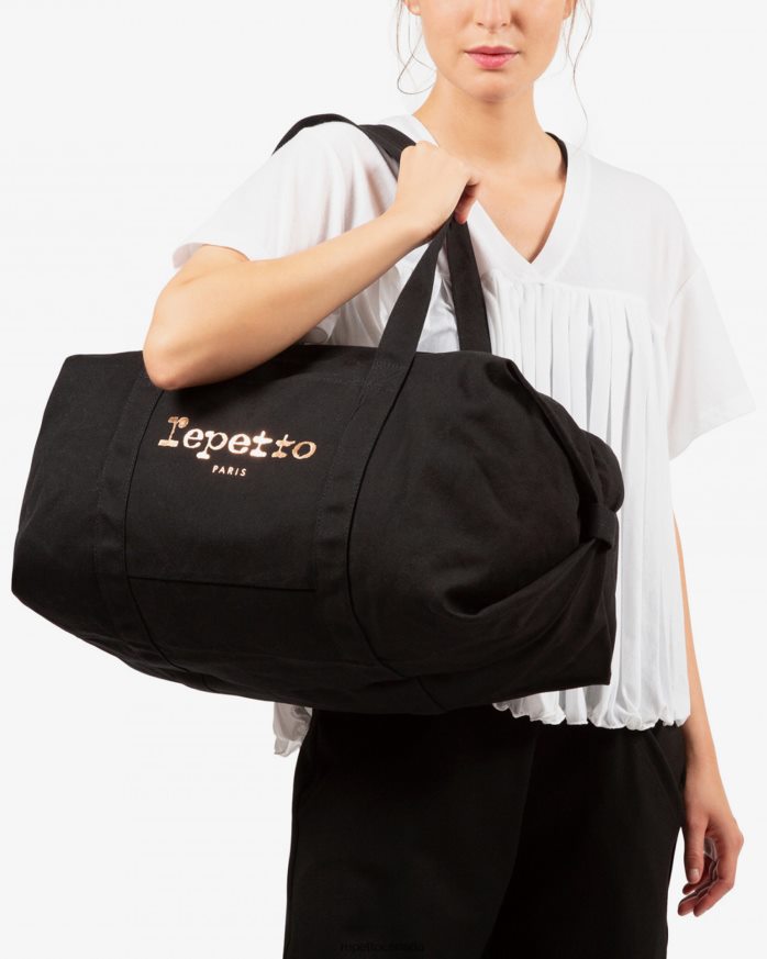 Cotton Duffle Bag Size L Black Accessories Repetto 48HPNT418 Women