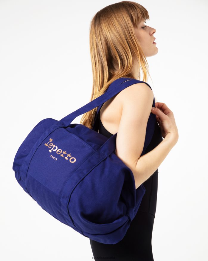Cotton Duffle Bag Size L Petrol Blue Accessories Repetto 48HPNT413 Women