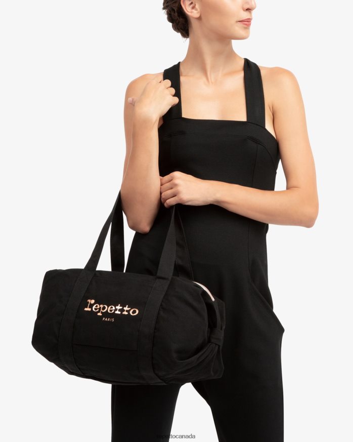 Cotton Duffle Bag Size M Black Accessories Repetto 48HPNT406 Women