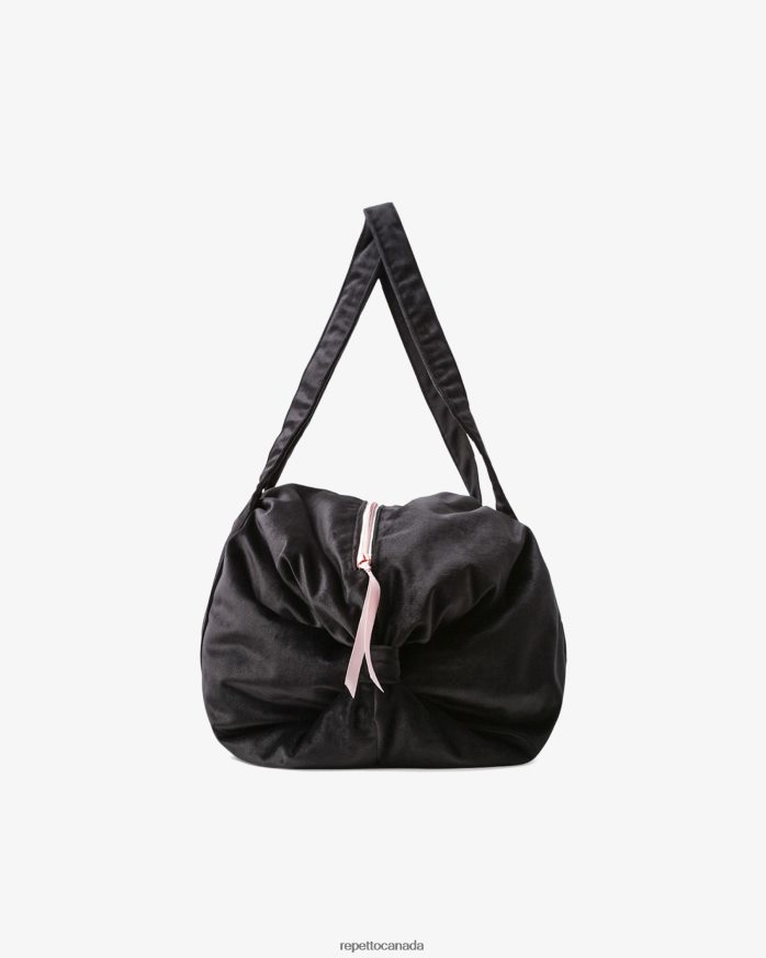 Velvet Duffle Bag Size M Black Accessories Repetto 48HPNT408 Women