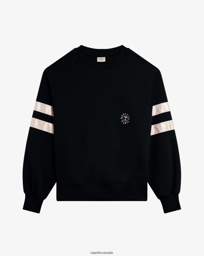 Satin Sweatshirt Black Clothing Repetto 48HPNT353 Women