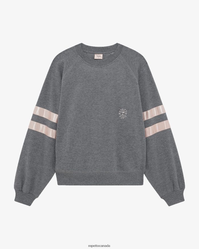 Satin Sweatshirt Mottled Light Grey Clothing Repetto 48HPNT351 Women