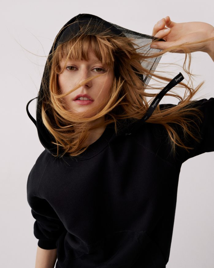 Tulle Hooded Sweatshirt Black Clothing Repetto 48HPNT362 Women