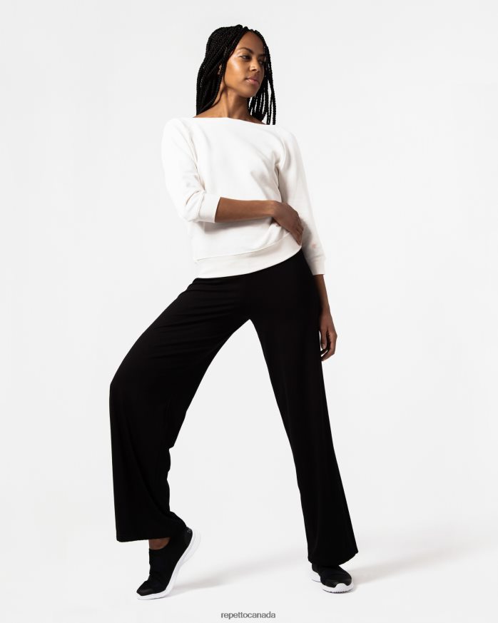 Wrap-Over Sweatshirt Ivory White Clothing Repetto 48HPNT366 Women