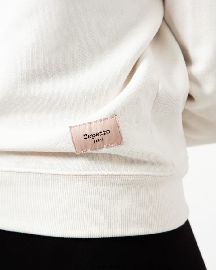 Wrap-Over Sweatshirt Ivory White Clothing Repetto 48HPNT366 Women