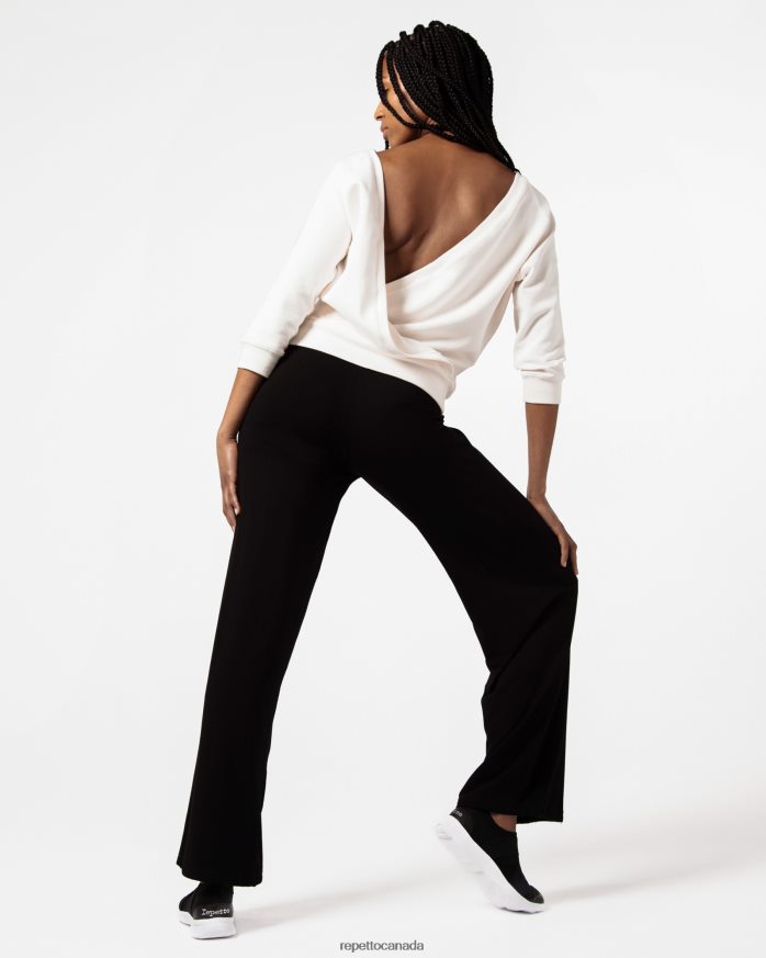 Wrap-Over Sweatshirt Ivory White Clothing Repetto 48HPNT366 Women