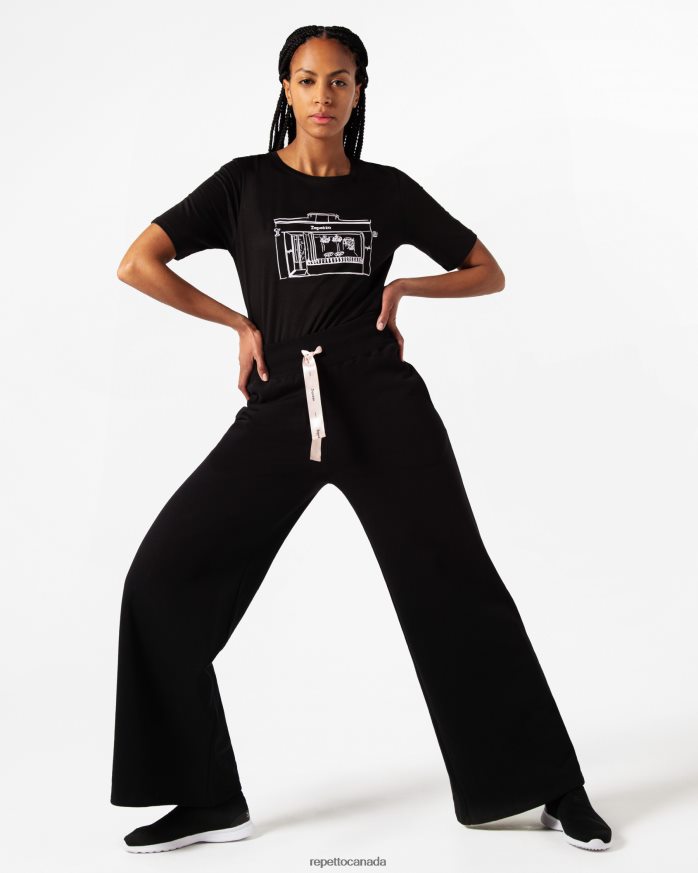 Boutique T-Shirt Black Clothing Repetto 48HPNT342 Women