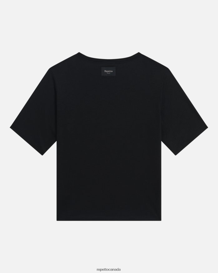 Boutique T-Shirt Black Clothing Repetto 48HPNT342 Women