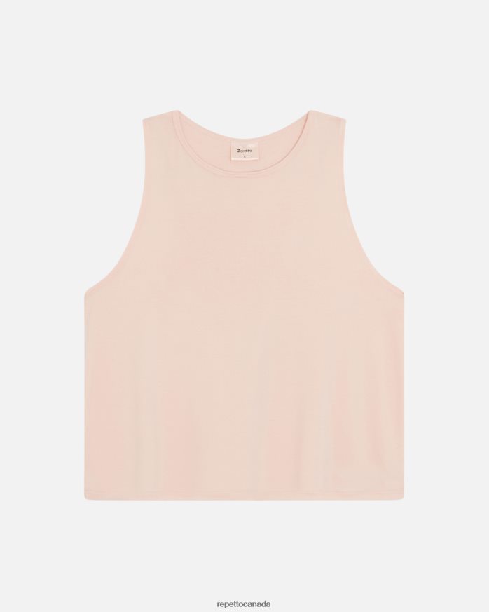 Studio Draped Tank Top Petal Pink Clothing Repetto 48HPNT329 Women