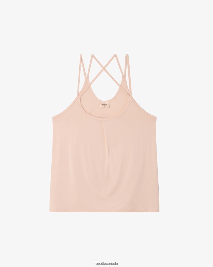 Studio Thin Straps Tank Top Petal Pink Clothing Repetto 48HPNT326 Women