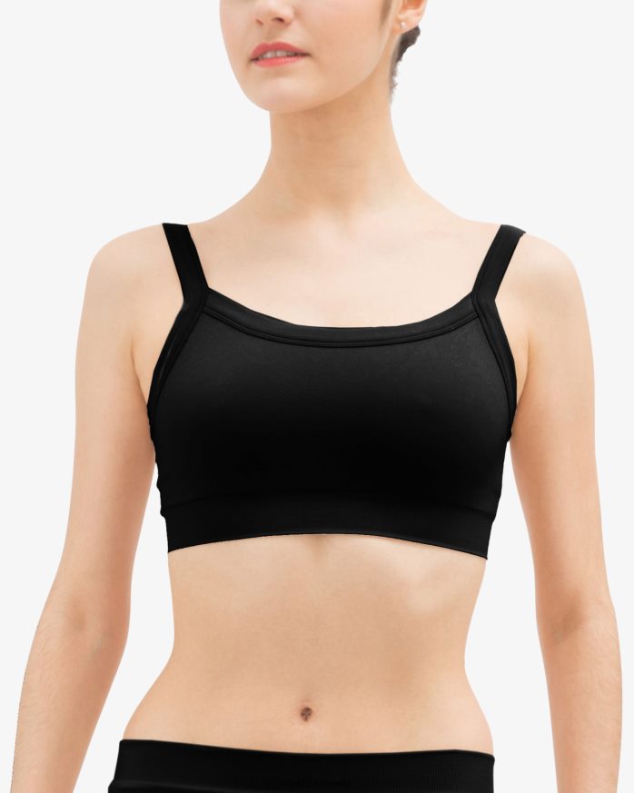 Seamless Cropped Top Black Clothing Repetto 48HPNT621 Women