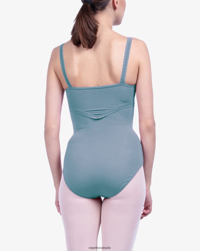 Fancy Finishing Details Leotard Esmeralda Blue Clothing Repetto 48HPNT461 Women
