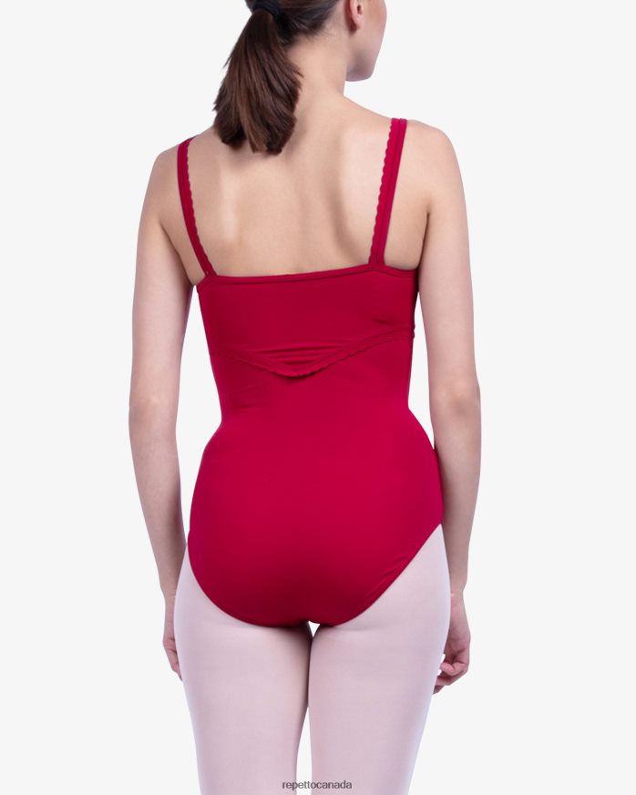 Fancy Finishing Details Leotard Garnet-Colored Clothing Repetto 48HPNT450 Women