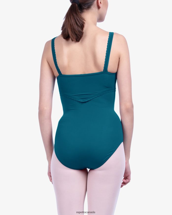 Fancy Finishing Details Leotard Peacock Green Clothing Repetto 48HPNT464 Women