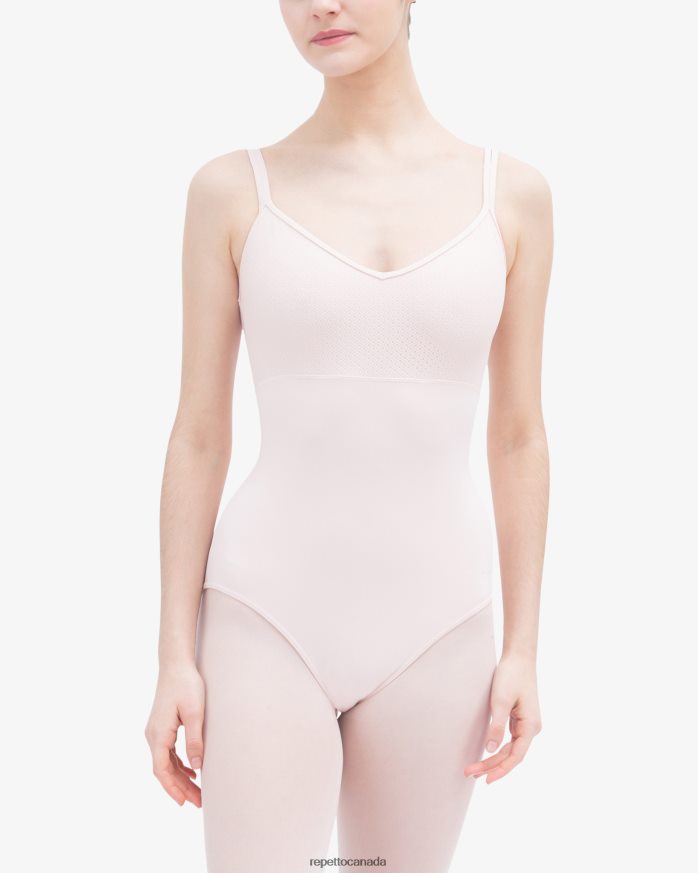 Lacy Leotard Petal Pink Clothing Repetto 48HPNT440 Women