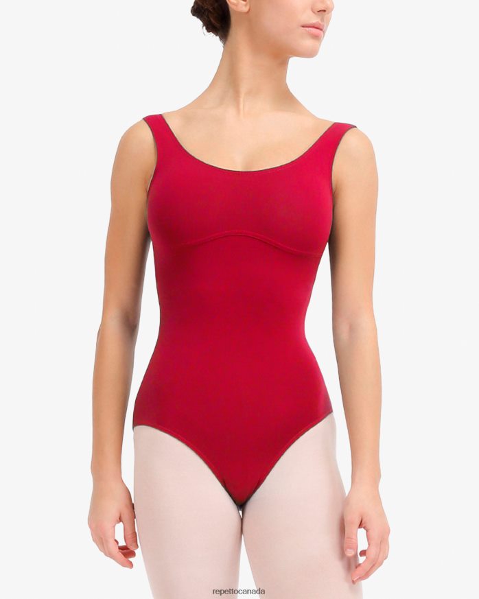 Large Straps Leotard Garnet-Colored Clothing Repetto 48HPNT451 Women