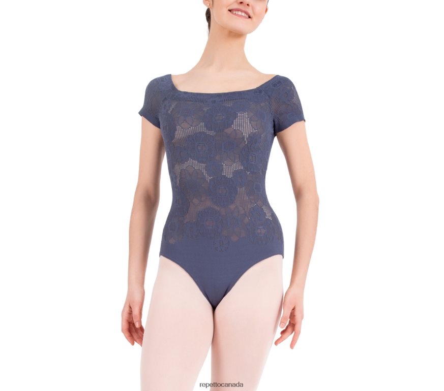 Short Sleeves Lace Leotard Fashion Clothing Repetto 48HPNT468 Women
