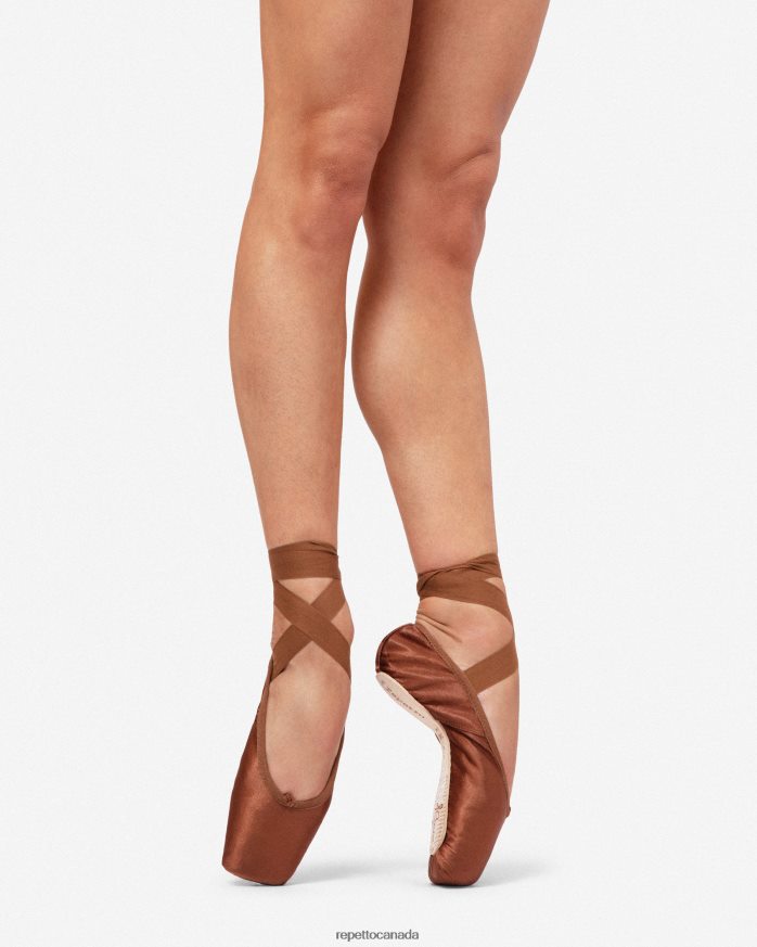 Alicia Pointe Shoes - Large Box Hard Sole Ice Brown Footwear Repetto 48HPNT564 Women