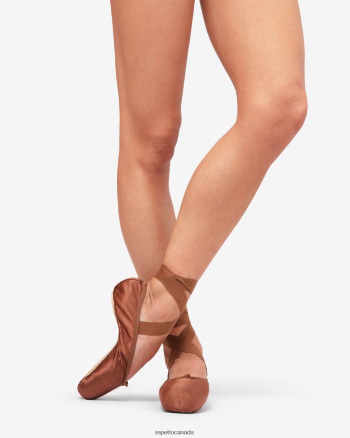 Carlotta Pointe Shoes - Medium Box Medium Sole Ice Brown Footwear Repetto 48HPNT566 Women