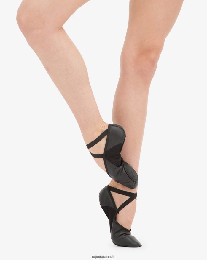 Professional Soft Ballet Shoes With Split Sole Black Footwear Repetto 48HPNT600 Women