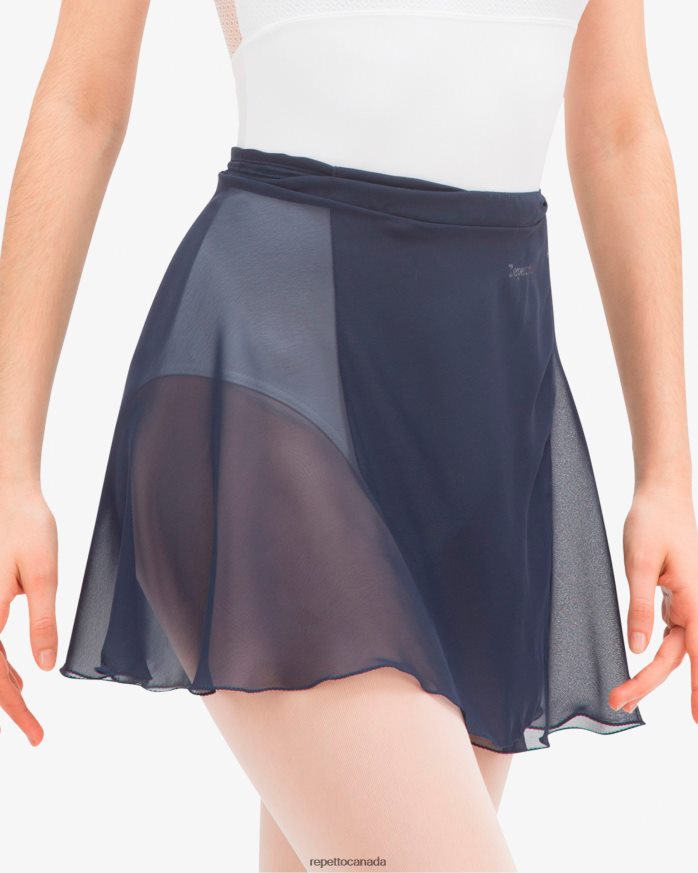 Short Chiffon Skirt Midnight Blue Clothing Repetto 48HPNT506 Women