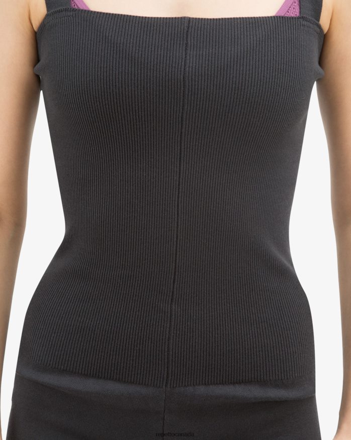 Jumpsuit With Large Straps Anthracite Grey Clothing Repetto 48HPNT530 Women