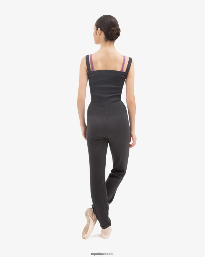 Jumpsuit With Large Straps Anthracite Grey Clothing Repetto 48HPNT530 Women