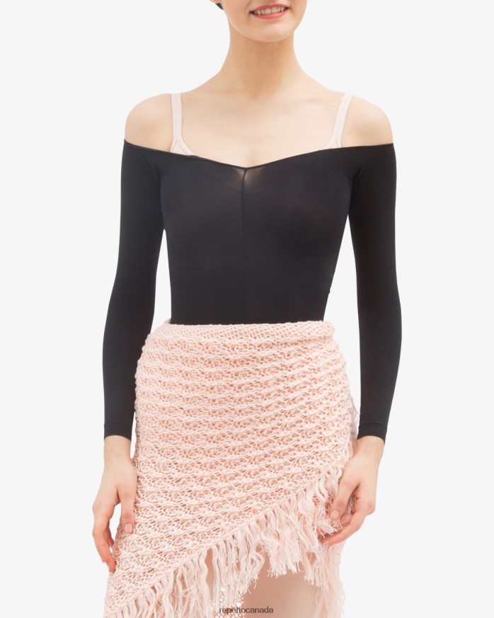 Knit Shawl With Fringes Petal Pink Clothing Repetto 48HPNT537 Women