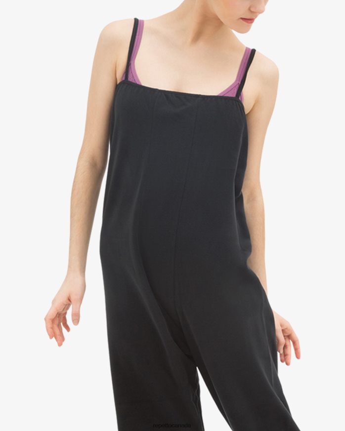 Warm-Up Jumpsuit Black Clothing Repetto 48HPNT531 Women