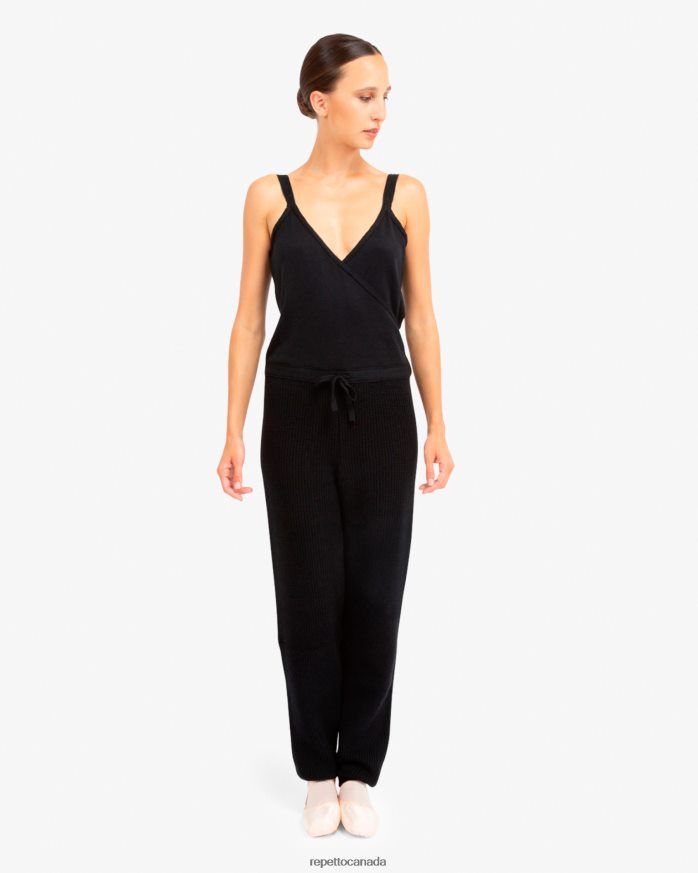 Warm-Up Jumpsuit Black Clothing Repetto 48HPNT532 Women