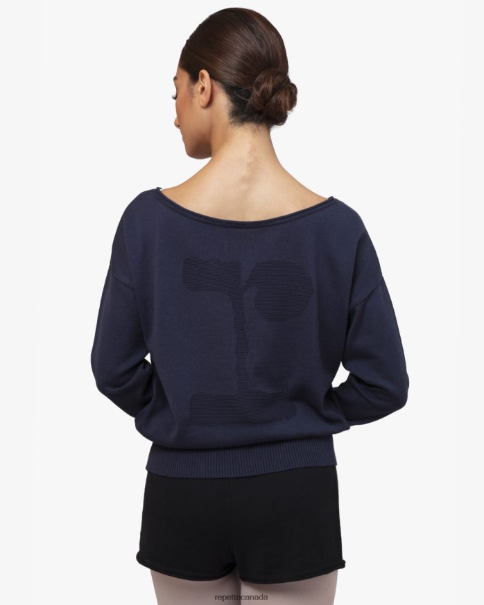 Warm-Up Pull Over Midnight Blue Clothing Repetto 48HPNT516 Women