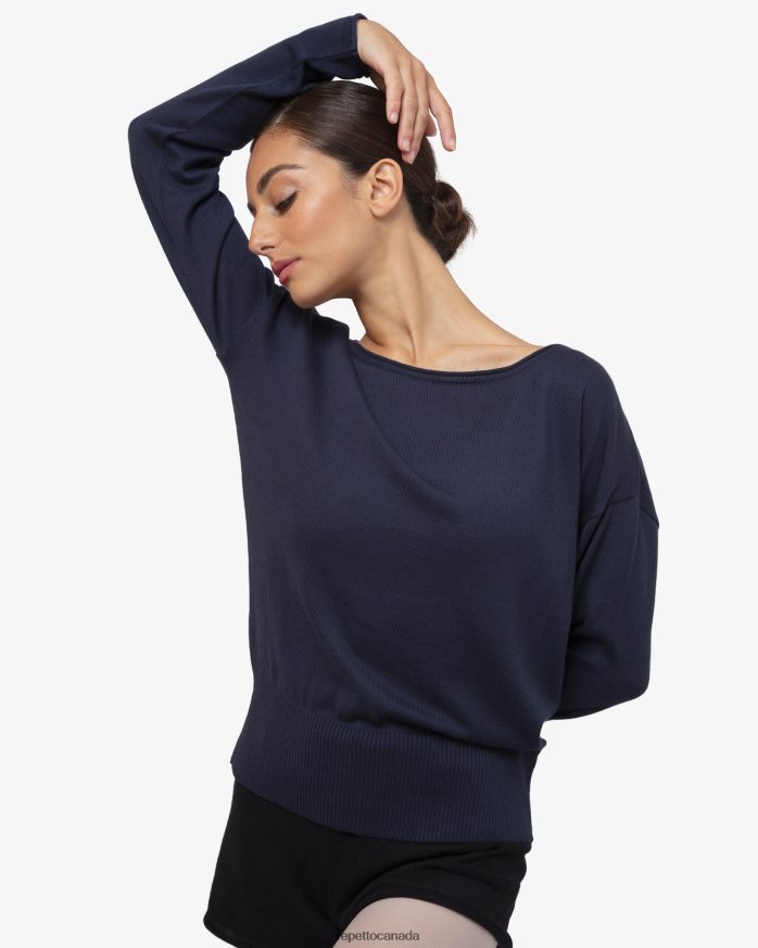 Warm-Up Pull Over Midnight Blue Clothing Repetto 48HPNT516 Women