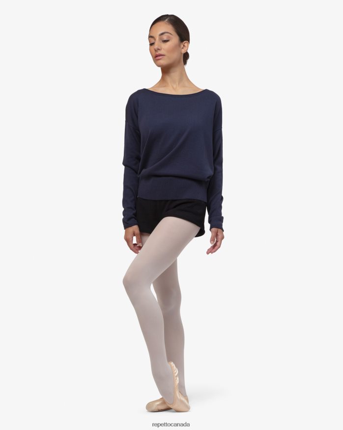 Warm-Up Pull Over Midnight Blue Clothing Repetto 48HPNT516 Women