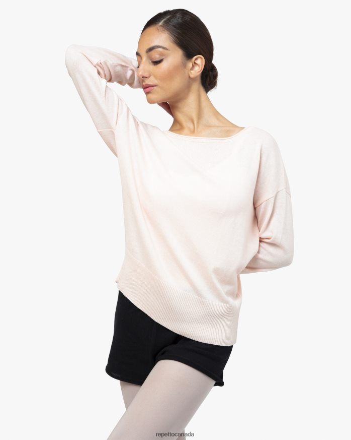 Warm-Up Pull Over Petal Pink Clothing Repetto 48HPNT517 Women