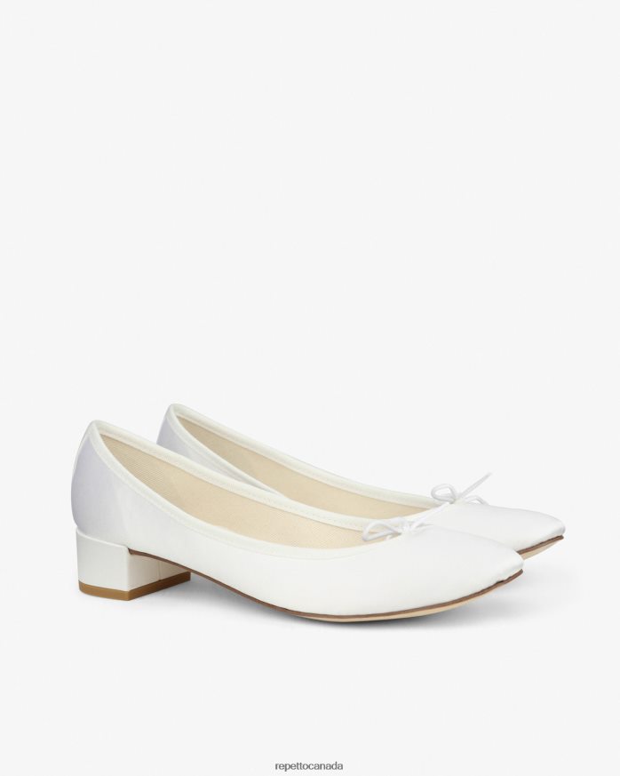 Camille Ballerinas - Satin Ivory White Footwear Repetto 48HPNT82 Women