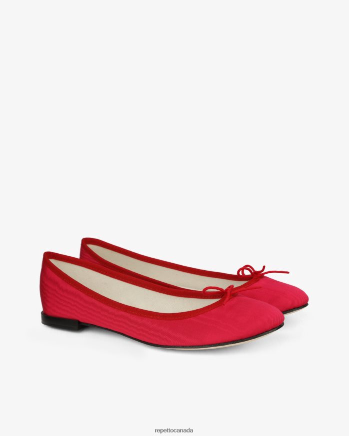 Cendrillon Ballerinas - Satin Raspberry Pink And Flammy Red Footwear Repetto 48HPNT52 Women