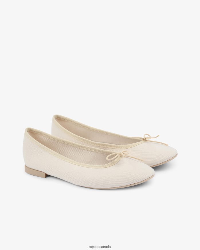 High Cendrillon Ballerinas - Vegan Linen Beige Footwear Repetto 48HPNT107 Women