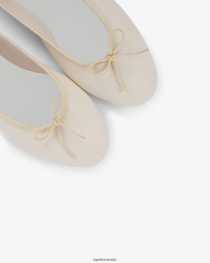 High Cendrillon Ballerinas - Vegan Linen Beige Footwear Repetto 48HPNT107 Women