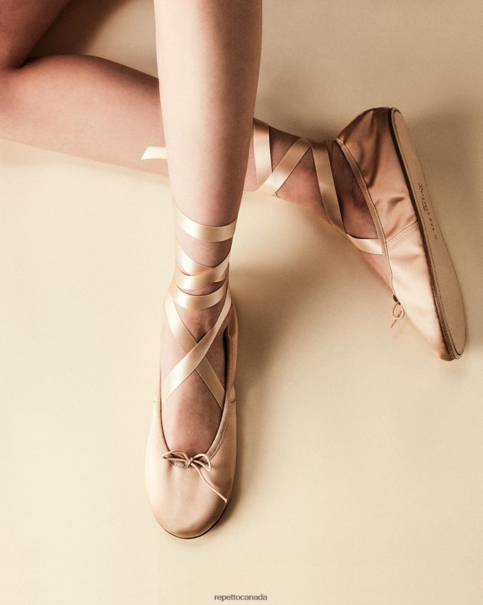 Sophia Ballerinas - Satin Beige Footwear Repetto 48HPNT44 Women