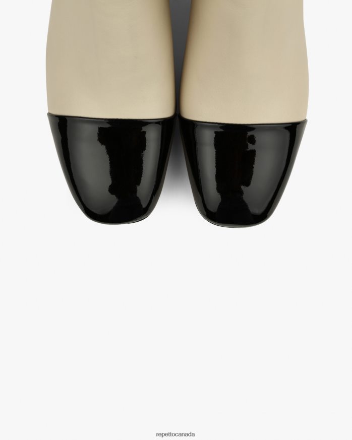 Melissa Ankle Boots Swan Beige And Black Footwear Repetto 48HPNT193 Women