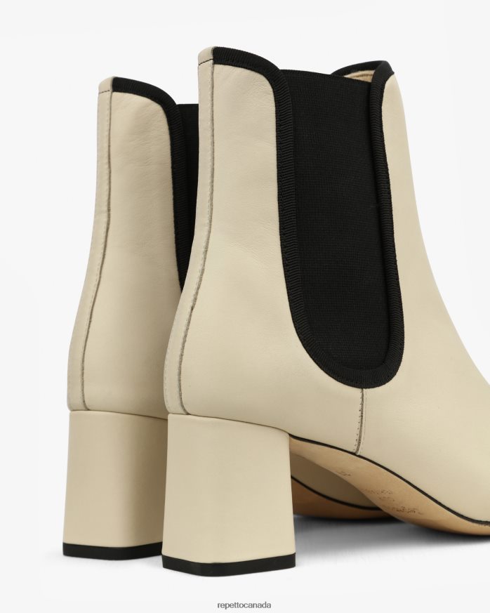 Melissa Ankle Boots Swan Beige And Black Footwear Repetto 48HPNT193 Women