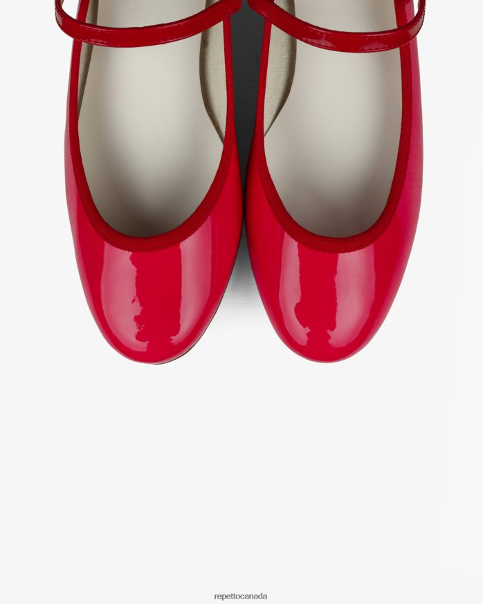 Rose Mary Janes Raspberry Pink And Flammy Red Footwear Repetto 48HPNT166 Women
