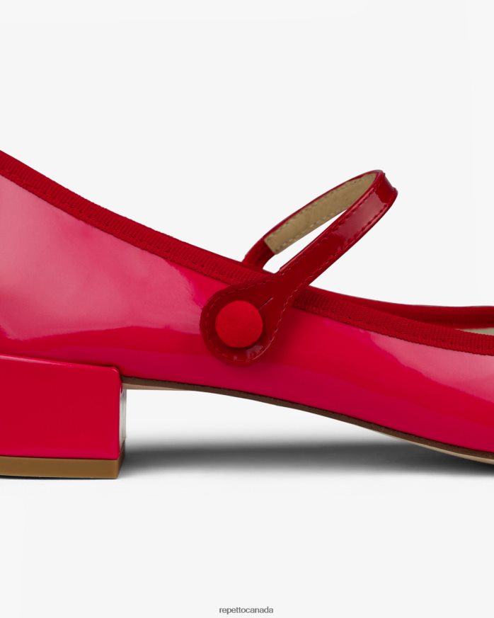 Rose Mary Janes Raspberry Pink And Flammy Red Footwear Repetto 48HPNT166 Women