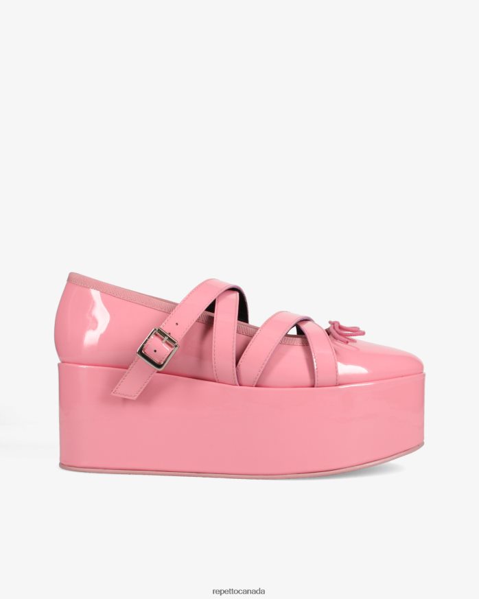 X Noir Kei Ninomiya - Platform Mary Janes Baby Pink Footwear Repetto 48HPNT153 Women