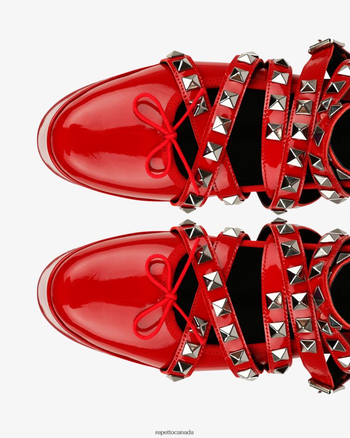 X Noir Kei Ninomiya - Platform Mary Janes With Ankle Strap Flammy Red Footwear Repetto 48HPNT180 Women